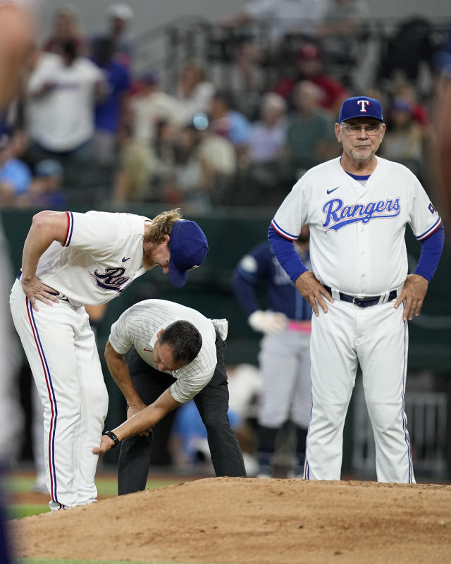 Rangers pitcher Jon Gray exits start vs. Angels with right wrist