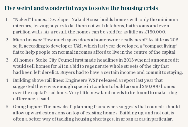 Five weird and wonderful ways to solve the housing crisis