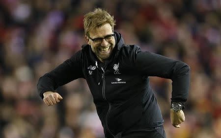 Liverpool manager Juergen Klopp celebrates after winning the penalty shootout Action Images via Reuters / Carl Recine Livepic