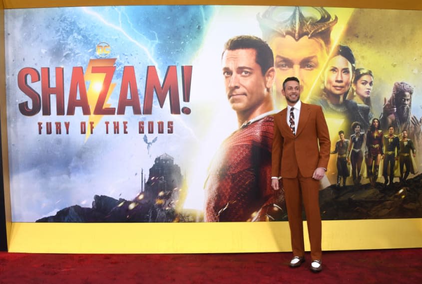 Zachary Levi at the Shazam! Fury Of The Gods premiere