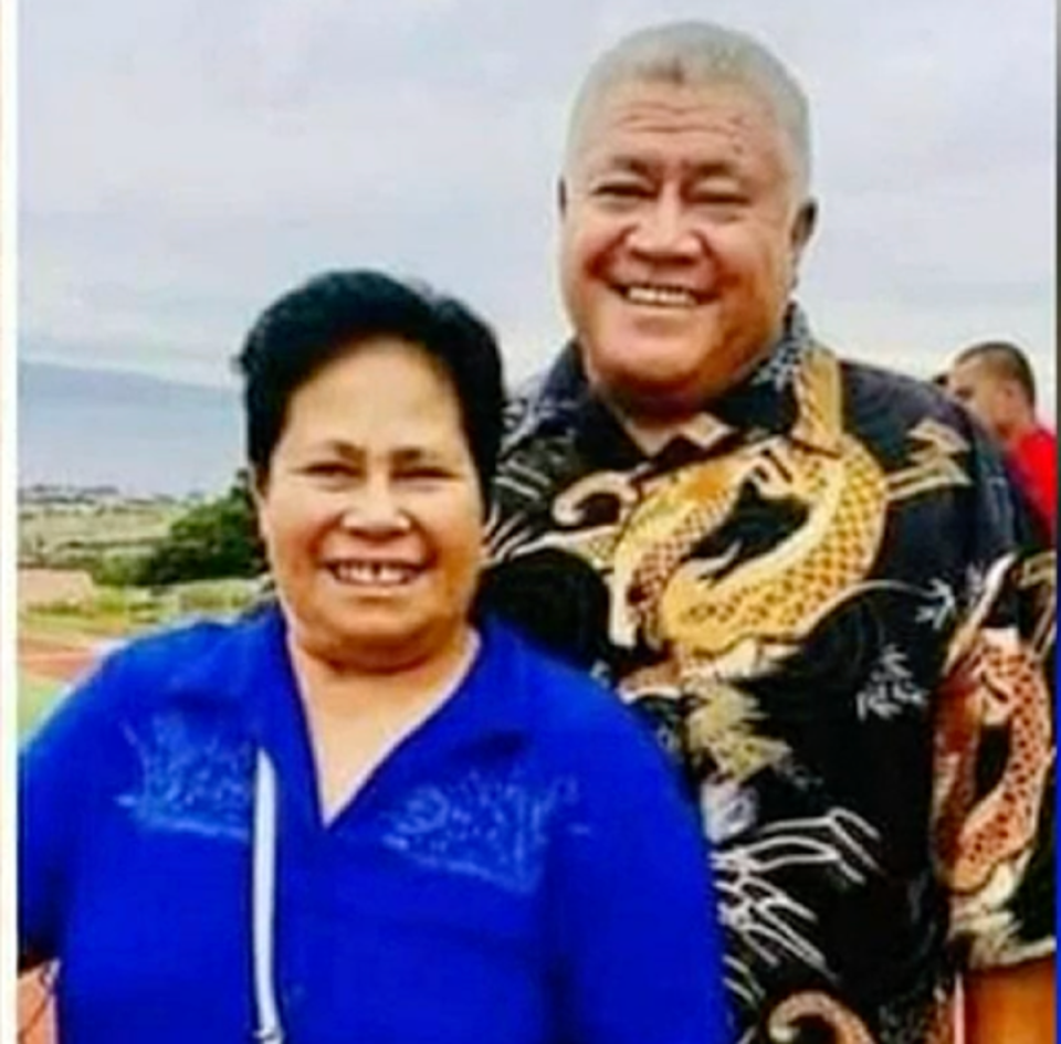 Faaso and Malui Fonua Tone, who died along with heir adult daughter Salote Takafua and grandson Tony Takafua while trying to escape Lahaina (Facebook)