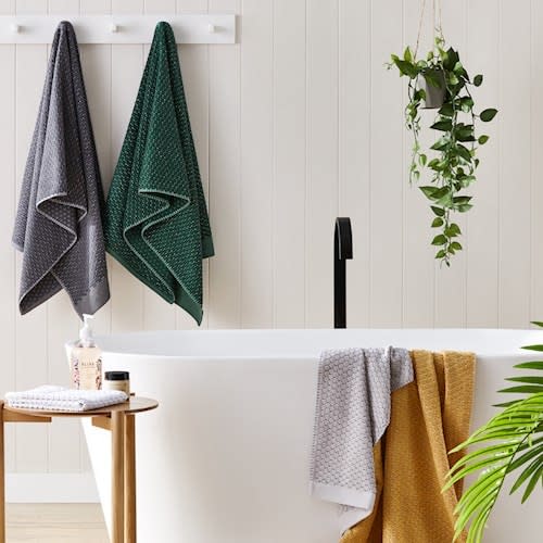 Home Republic Navara Textured Primrose Cotton Bamboo Towel Separates