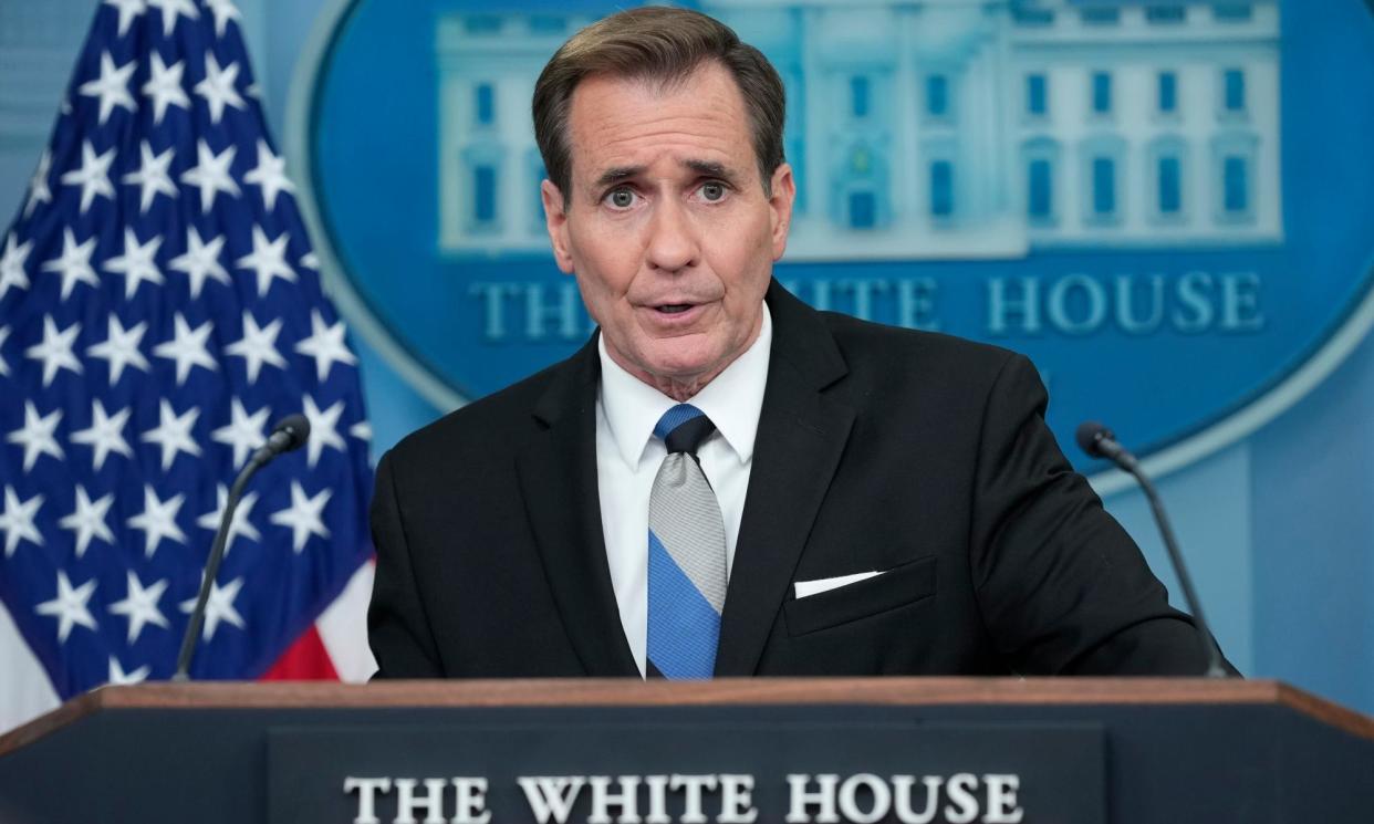 <span>National security council spokesperson John Kirby said on Monday the Biden administration is waiting for a response from Hamas about the peace proposal.</span><span>Photograph: Susan Walsh/AP</span>