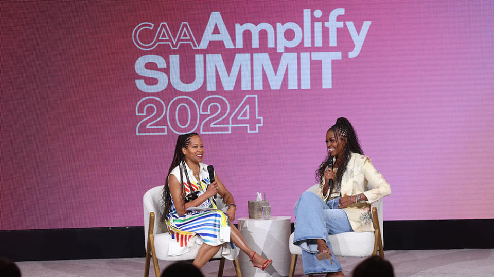 Regina King and Mrs. Michelle Obama at CAA Amplify 2024