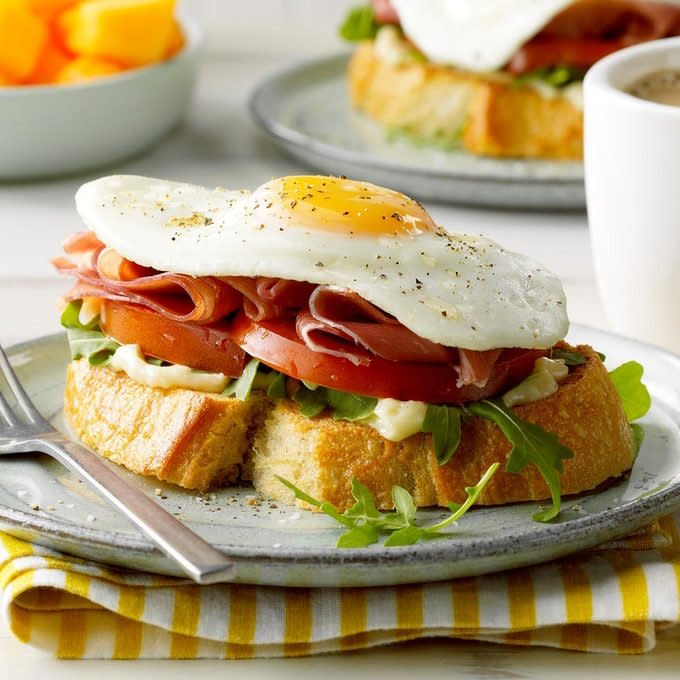 Open Faced Prosciutto And Egg Sandwich Exps Toham20 58152 E11 07 2b 1