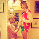 <p><b>TAYLOR SWIFT</b><br> Looks like the singer is adding another member to her squad! "Guess who just got named Godmother of this little one..... (ME)," she posted on Instagram alongside a photo of herself with pregnant pal Jaime King. For her part, the Hart of Dixie star, who has struggled with infertility in the past, couldn't be happier with her Swift decision. "And @taylorswift will forever be looking over our new baby @kyle_newman -we all love you!!!! Xx," she shared.</p>