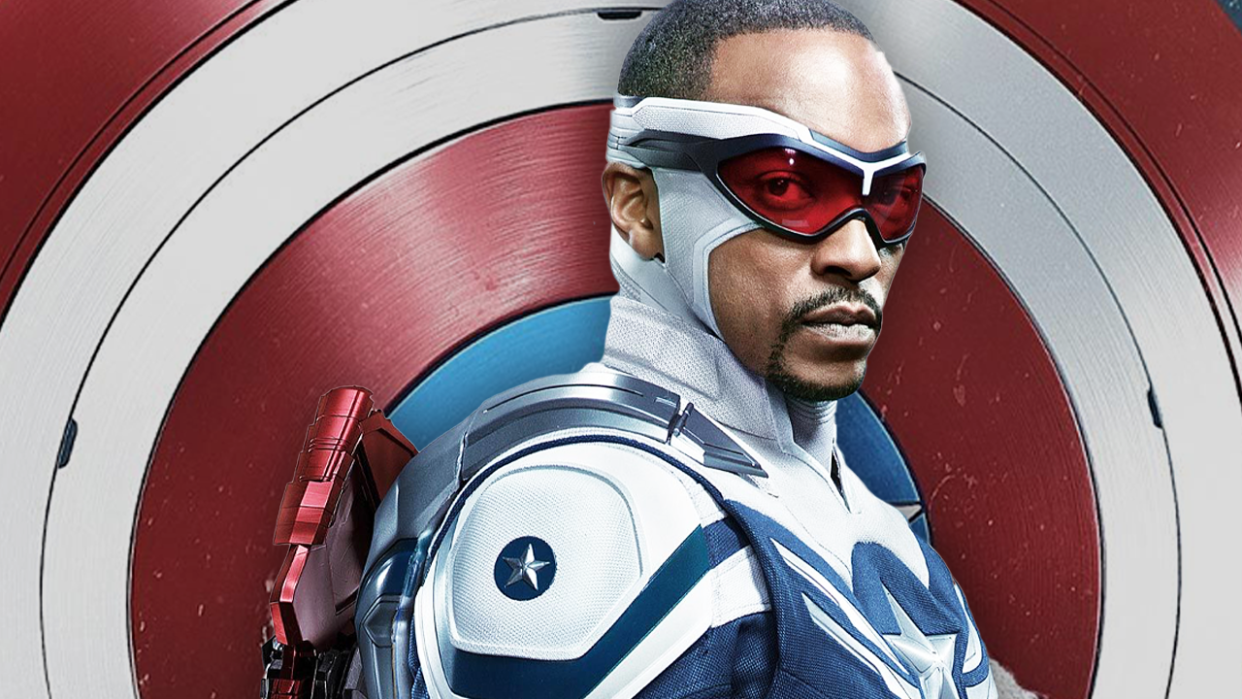  Anthony Mackie as Captain America in "Falcon and Winter Soldier.". 