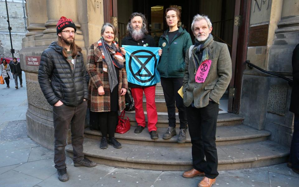 The five Extinction Rebellion climate activists  - PA