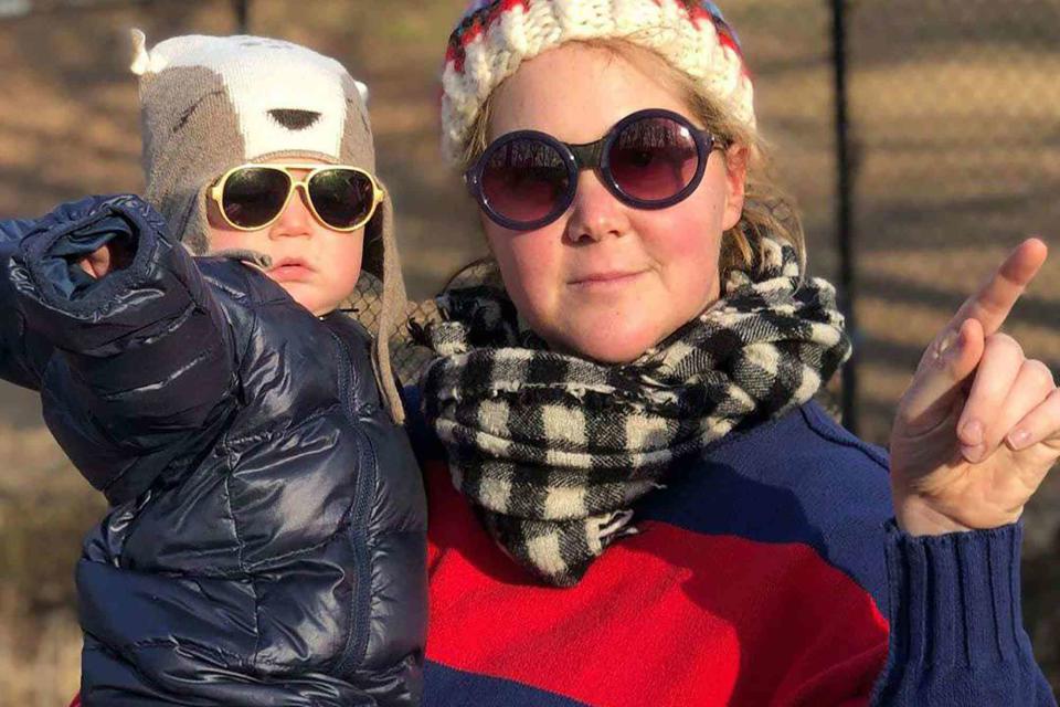 Amy Schumer/Instagram Amy Schumer and son Gene pose for a photo