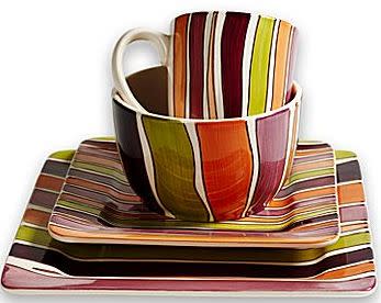 metro stripe dinnerware