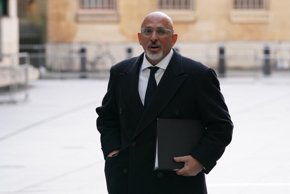 Education Secretary Nadhim Zahawi arrives at BBC Broadcasting House, London, to appear on BBC One's Sunday Morning programme, which was was previously known as The Andrew Marr Show. Picture date: Sunday January 9, 2022.