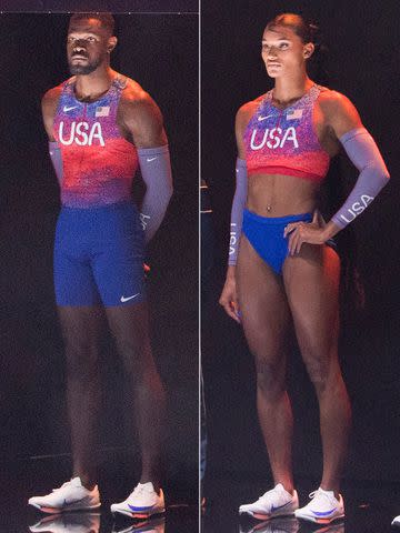 <p>Dominique Maitre/WWD via Getty </p> Team USA Uniforms