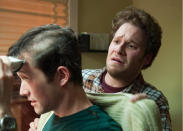 <b>Joseph Gordon-Levitt - 50/50</b><br> A comedy with lots of heart, ‘50/50’ stars Joseph Gordon-Levitt as a 20-something suffering from a rare form of cancer. For the role Joseph Gordon-Levitt agreed to shave off his hair on screen.