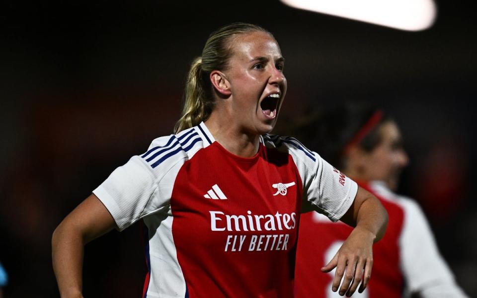 Beth Mead scored in Arsenal’s qualifying win over Hacken (Getty Images)