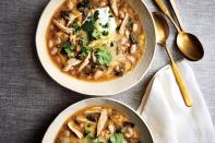 <p>Consider dinner covered for the day after Thanksgiving. This comforting <a href="https://www.southernliving.com/food/whats-for-supper/slow-cooker-recipes" rel="nofollow noopener" target="_blank" data-ylk="slk:slow cooker recipe;elm:context_link;itc:0;sec:content-canvas" class="link ">slow cooker recipe</a> is made with leftover turkey and will feed a full house. Cornmeal helps thicken this <a href="https://www.southernliving.com/food/entertaining/best-chili-recipes" rel="nofollow noopener" target="_blank" data-ylk="slk:chili;elm:context_link;itc:0;sec:content-canvas" class="link ">chili</a>, and adds a hint of toasty corn flavor. Choose fine, rather than coarse, cornmeal for the smoothest texture. This is the perfect recipe to throw in the slow cooker before you head out the door on Black Friday. Let everything cook for 7 hours and you'll come home to a house that smells great. You'll be glad you have this Slow Cooker Turkey Chili to keep you warm.</p> <p><a href="https://www.myrecipes.com/recipe/slow-cooker-turkey-chili-2" rel="nofollow noopener" target="_blank" data-ylk="slk:Slow-Cooker White Chili with Turkey Recipe;elm:context_link;itc:0;sec:content-canvas" class="link ">Slow-Cooker White Chili with Turkey Recipe</a></p>