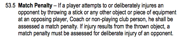 NHL rulebook screen shot. 