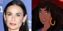 <p>Demi Moore provided the voice for the beautiful and kind Emseralda in the 1996 flick. She got a little help with the singing though—“God Help the Outcasts” came courtesy of a woman named Heidi Mollenhauer.</p>