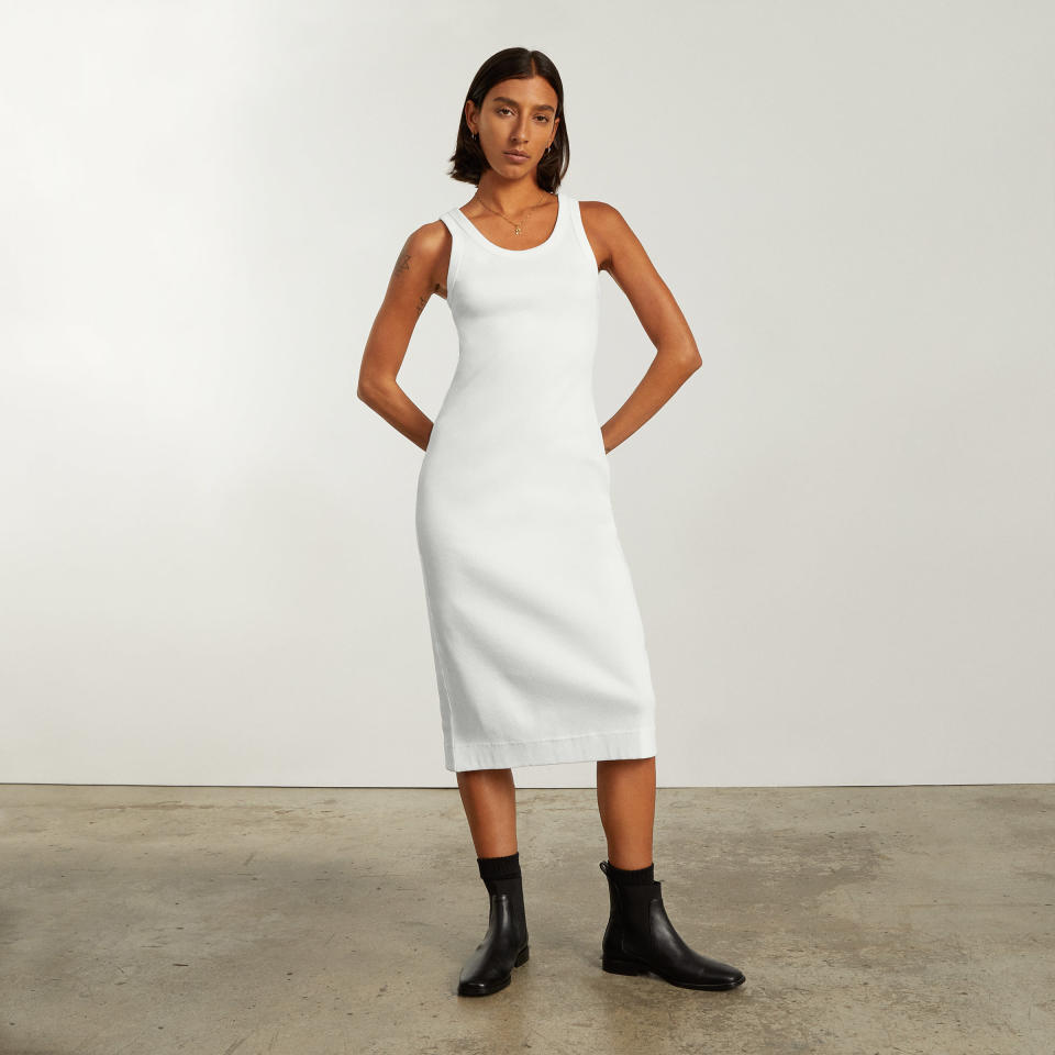 <p><a href="https://go.redirectingat.com?id=74968X1596630&url=https%3A%2F%2Fwww.everlane.com%2Fproducts%2Fwomens-ribbed-tank-dress-white&sref=https%3A%2F%2Fwww.womansday.com%2Fstyle%2Fg40063109%2Fbest-comfortable-travel-dresses%2F" rel="nofollow noopener" target="_blank" data-ylk="slk:Shop Now;elm:context_link;itc:0;sec:content-canvas" class="link ">Shop Now</a></p><p>The Ribbed Tank Dress</p><p>$78.00</p><p>everlane.com</p><span class="copyright">Everlane - Product Shot Image</span>