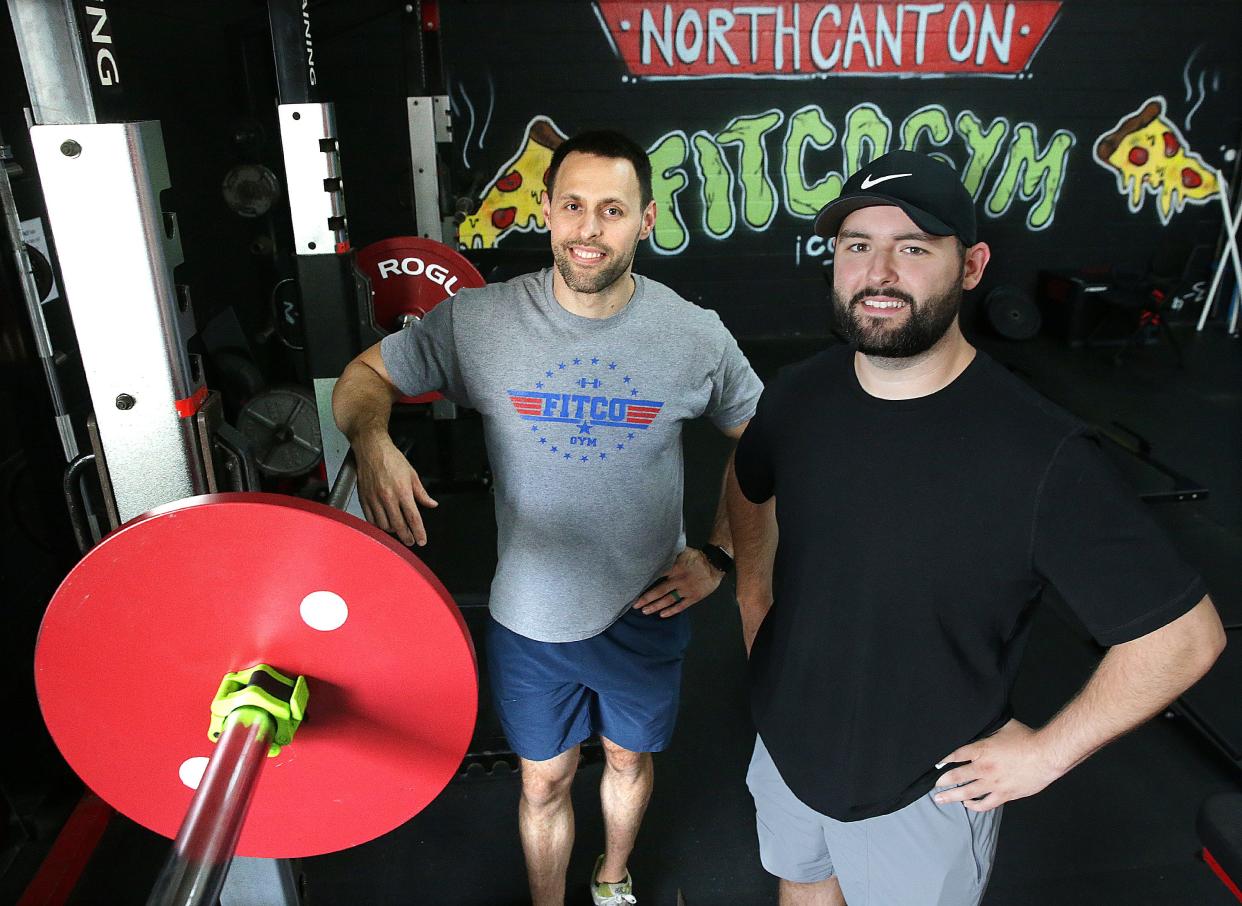 FitCo Gym owner Auston Papay, left, and former Massillon Tiger Blake Tombow are teaming up to host a charity Lift-a-thon Aug. 20 to help raise funds for St. Jude Children's Research Hospital. The goal is to generate at least $3,000.