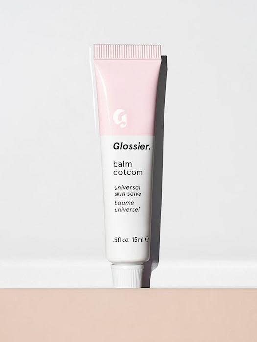 Glossier's Balm Dotcom has become a staple in our makeup bags (and every coat pocket)&nbsp;thanks to its versatility. You can use this salve to hydrate both dry skin and chapped lips, or blot it along the cheek and brow bones for a dewy highlight. The brand also offers a tinted version, which adds just the slightest hint of color when applied to the lips and cheeks (and it smells like cherry Kool-Aid).&nbsp;<strong><a href="https://www.glossier.com/products/balm-dotcom" target="_blank"><br /><br />Glossier Balm Dotcom</a>, $12</strong>