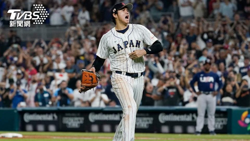 大谷翔平在經典賽以終結者身分登場，順利幫日本隊關門。（圖／達志影像美聯社）