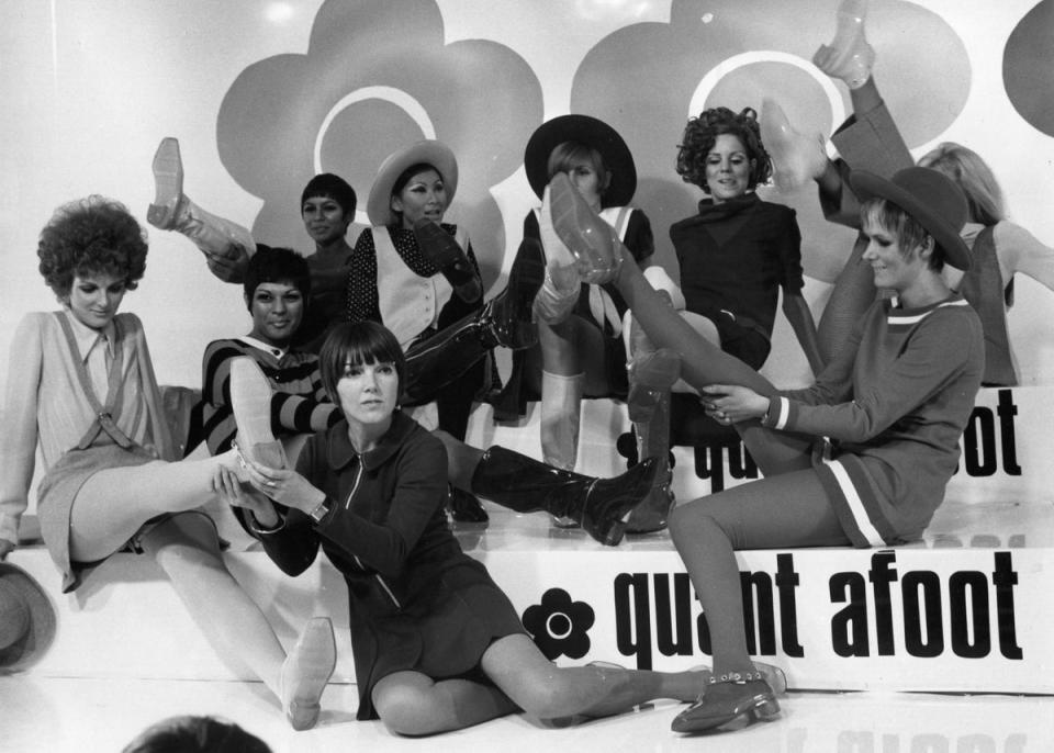 Quant (front, centre) at her footwear show ‘Quant Afoot’ (Getty)