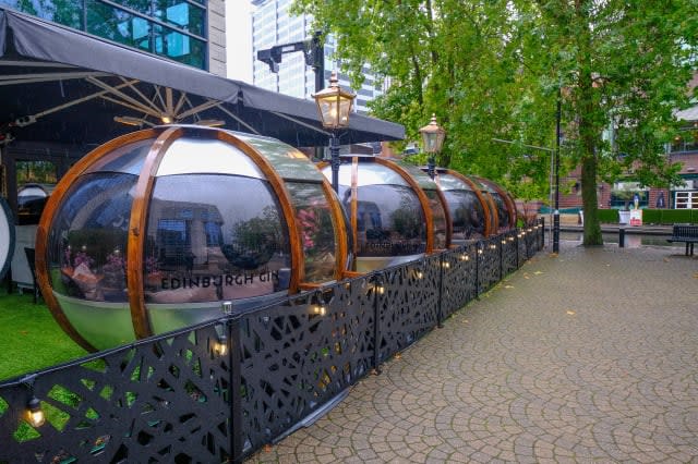 Birmingham restaurant which serves diners in sealed glass 'bubbles' is bucking the trend and is FOUR TIMES busier than before Covid-19