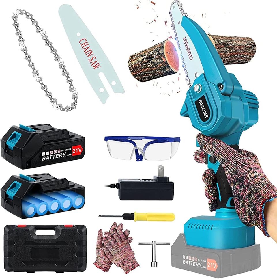 Mini Cordless Chainsaw. Image via Amazon.