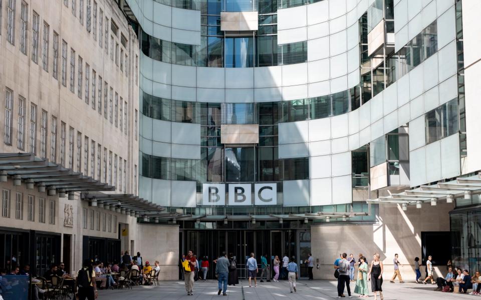 The BBC's New Broadcasting House near Oxford Street in London