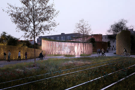 A new Hans Christian Andersen Museum in Odense is seen in an undated artist's rendering released by Odense City Museums in Odense, Denmark. Kengo Kuma & Associates, Cornelius+Voge, MASU planning/Handout via Reuters