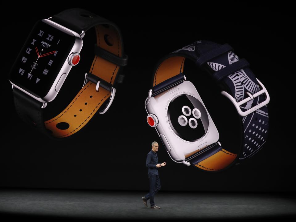 <p>Hay correas Hermes disponibles para el Apple Watch (<em>REUTERS</em> / Stephen Lam). </p>