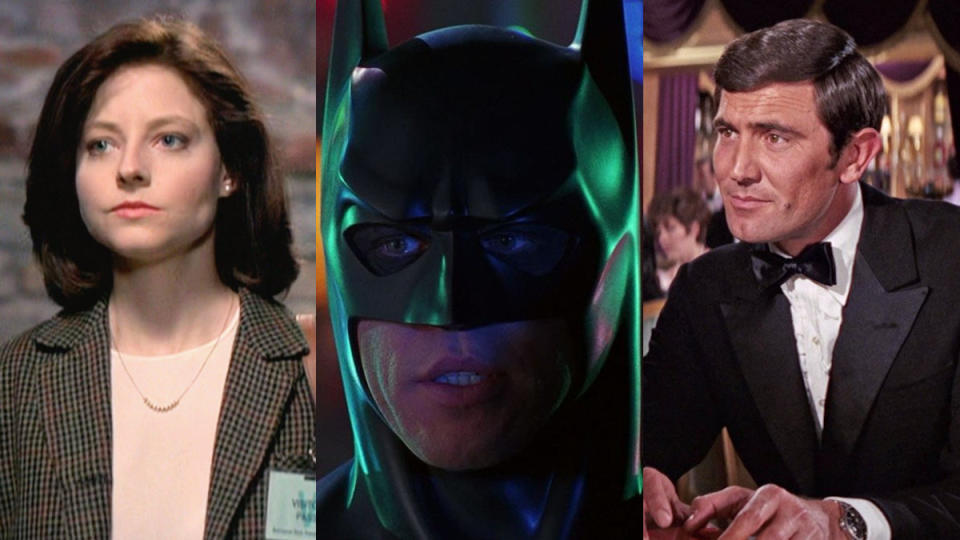 Jodie Foster, Val Kilmer and George Lazenby all stepped away from iconic roles. (Credit: Orion Pictures/Warner Bros/United Artists)