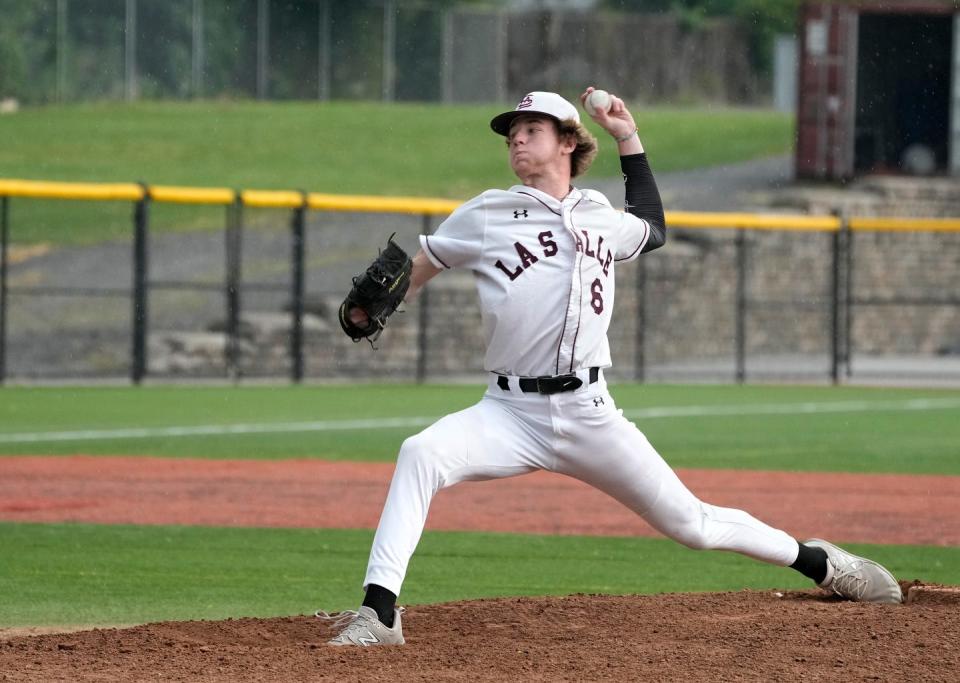 Patrick Jones on the mound for La Salle last season.