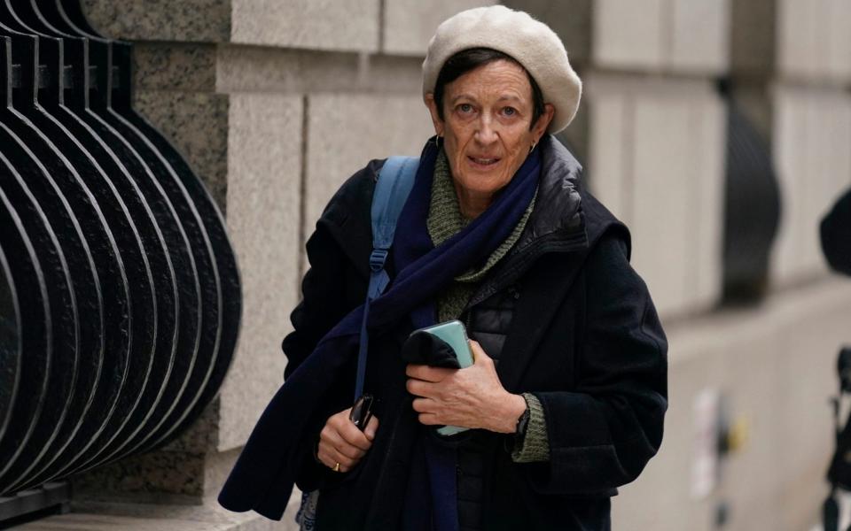 Isabel Maxwell, sister of Ghislaine Maxwell, arrives for the eight day of the trial - Seth Wenig/AP