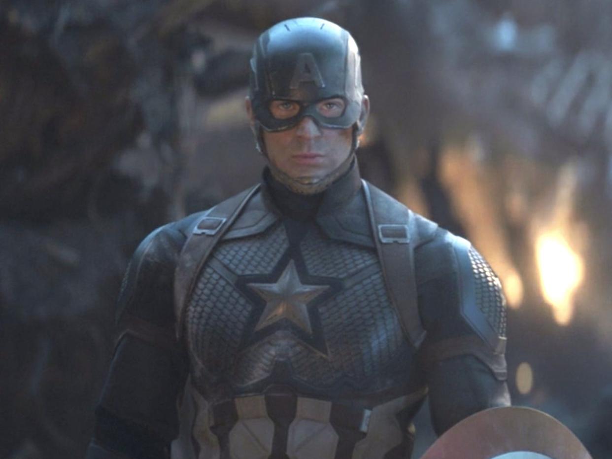 Chris Evans as Captain America in "Avengers: Endgame."