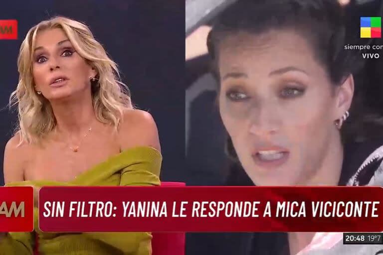 Yanina Latorre le respondió a Mica Viciconte tras su ninguneo: “No trabajo de amiga de nadie”. Captura: América