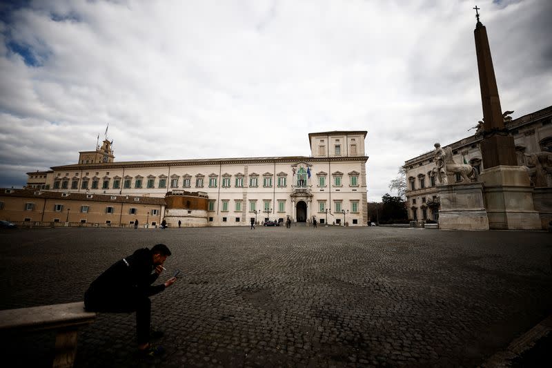 A general view of the Quirinale presidential palace, in Rome