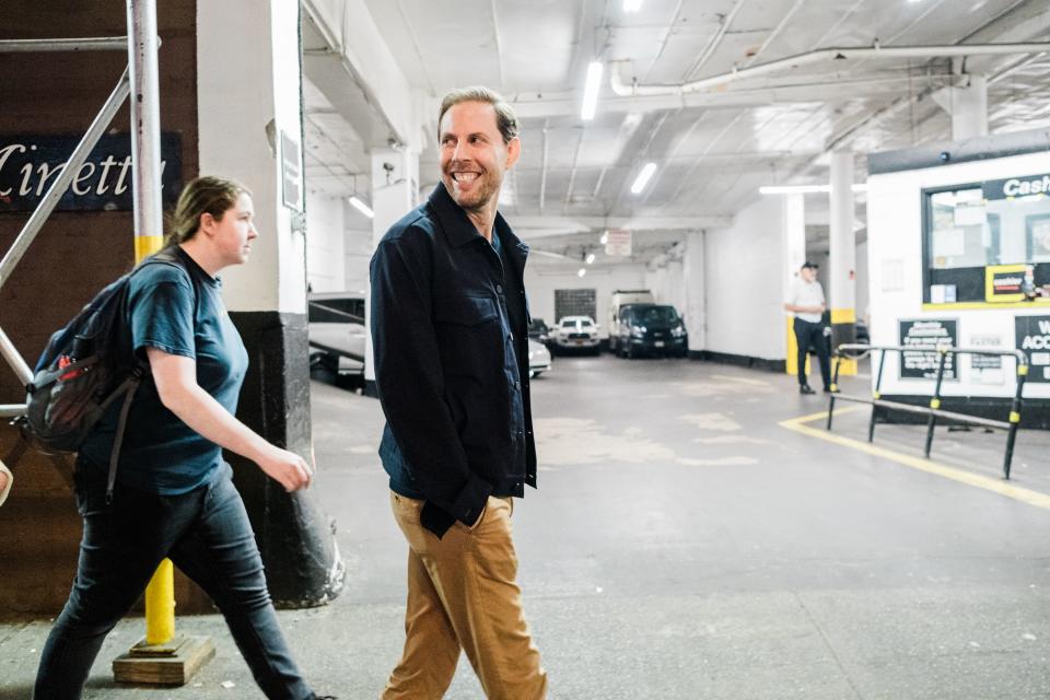 Comedian Ryan Hamilton walks to the Village Underground for his last set of the night after performing at the Comedy Cellar in Manhattan, New York, on Friday, June 16, 2023. | Gabriela Bhaskar, for the Deseret News