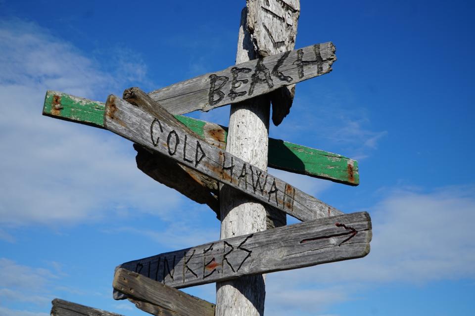 Trail markers in Klitmøller