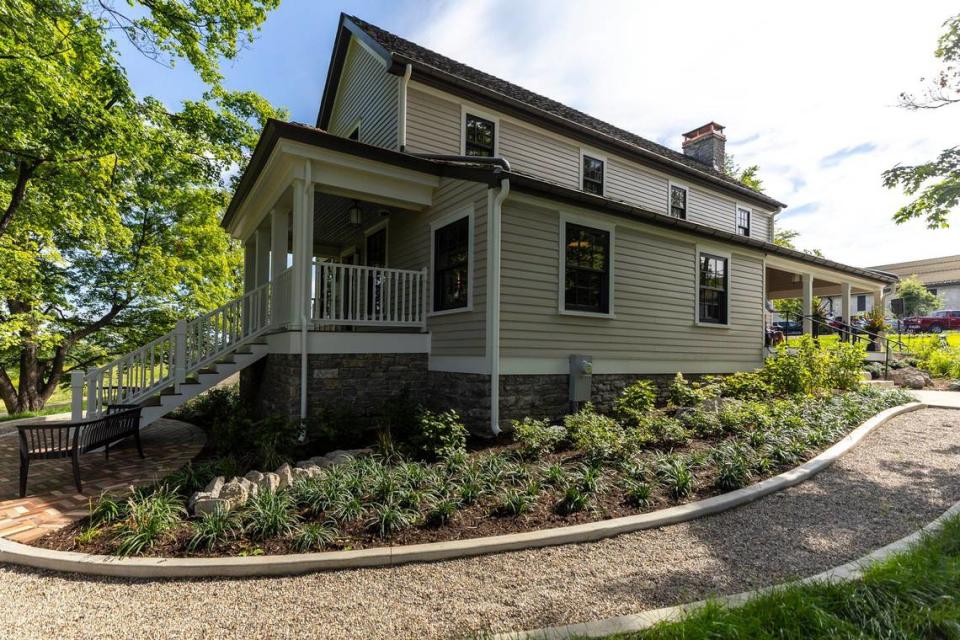 The historic Pepper House, built in 1812, is on the grounds of Woodford Reserve Distillery. The house has undergone extensive renovations and will become home to the distillery’s Personal Selection program. A dedication for the Pepper House was held Friday, June 28, 2024, at the distillery in Woodford County, Ky.