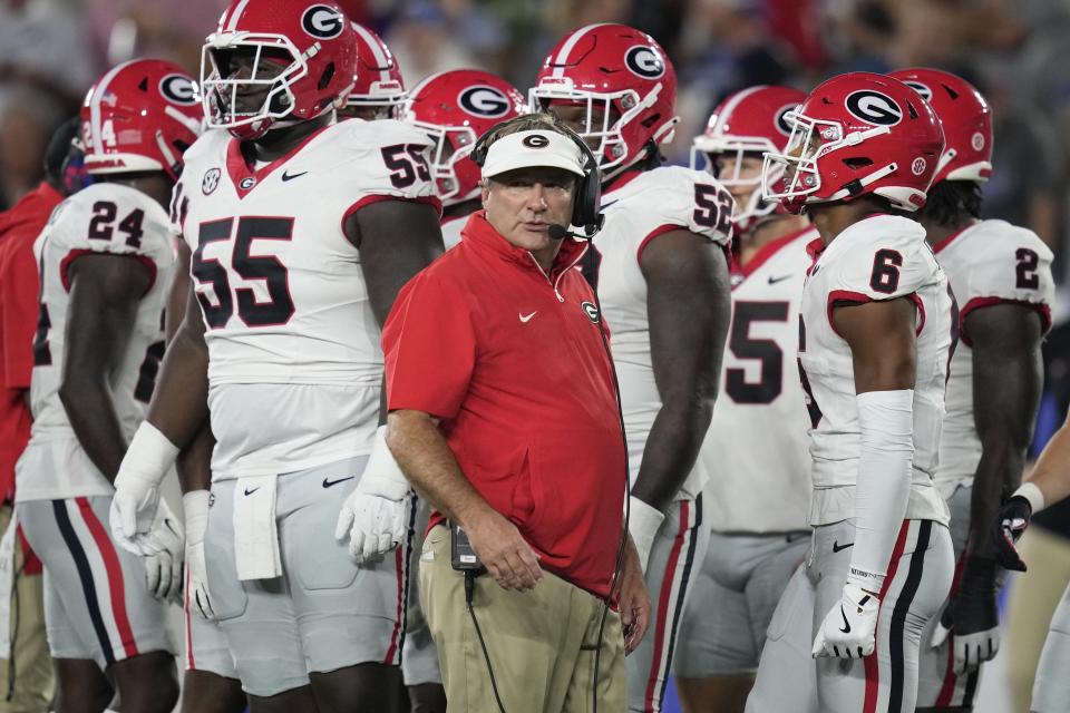 No. 1 Georgia didn't seem invincible in a near-loss to Kentucky in Week 3. (AP Photo/Darron Cummings)