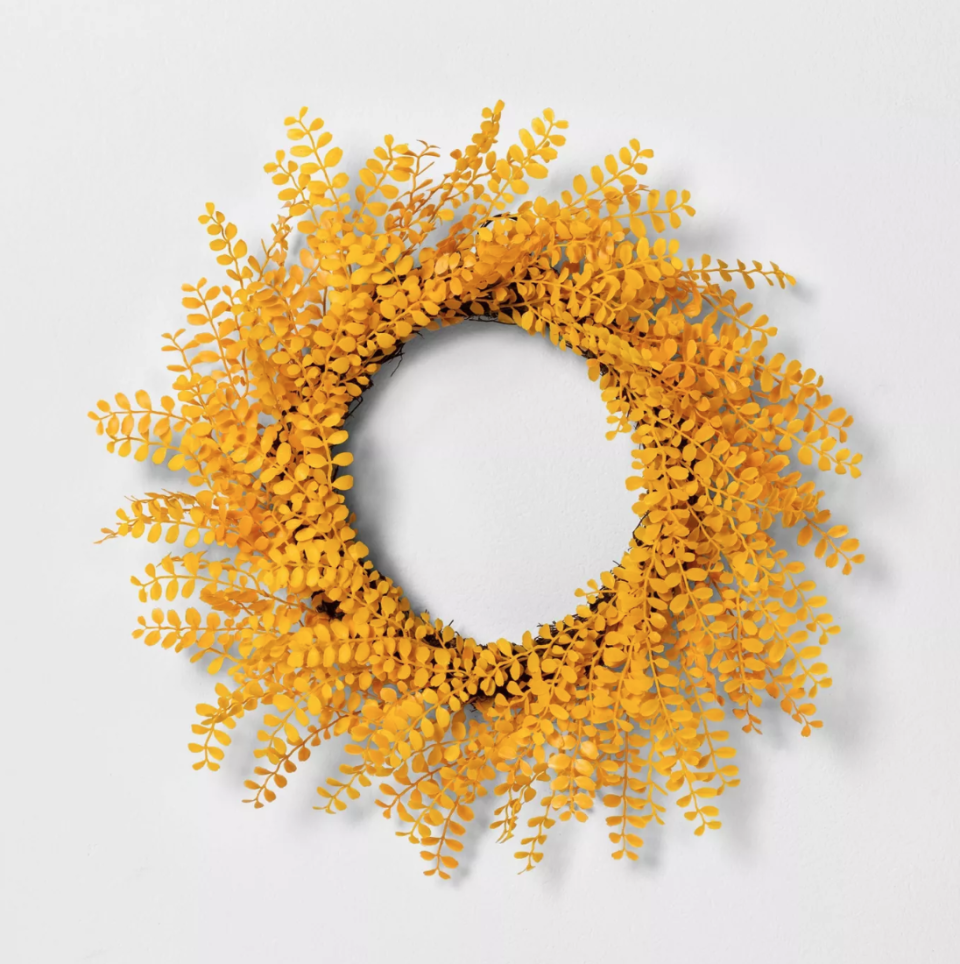 4) Faux Yellow Locust Wreath