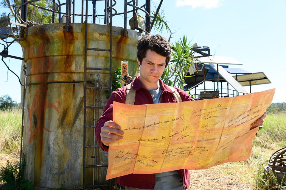 "Love and Monsters" stars Dylan O'Brien as a lonely guy who leaves his underground colony and braves a landscape full of giant monsters to track down his high school sweetheart.