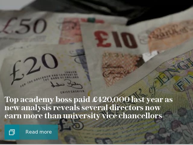 Academy executive pay