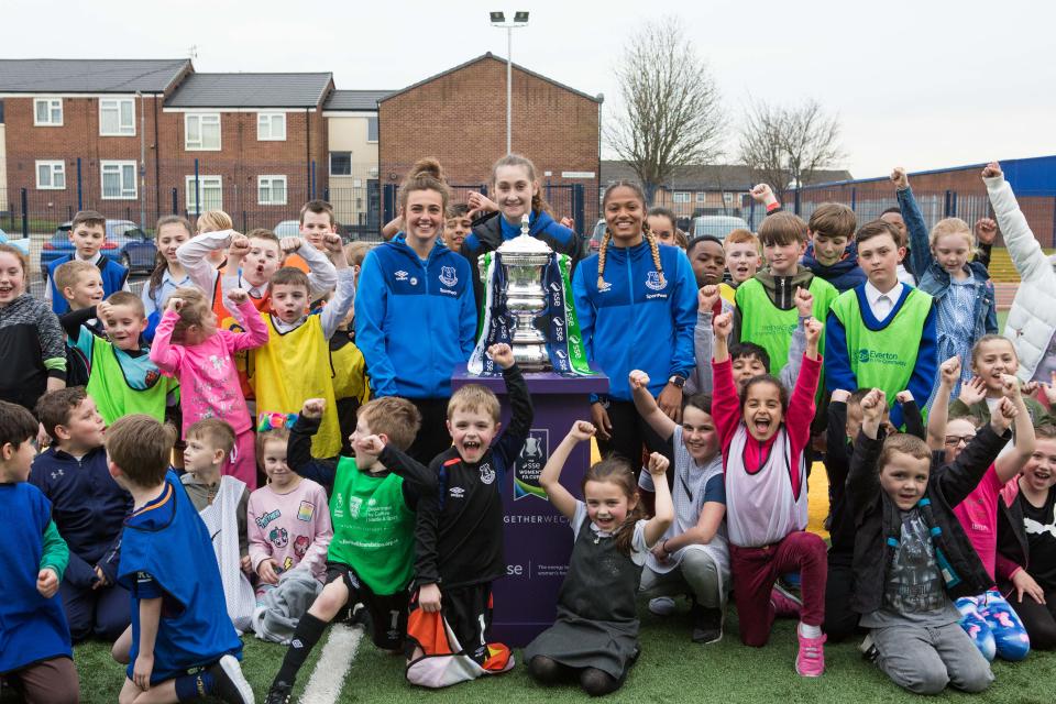 The SSE Women’s FA Cup visited Everton prior to their match with Arsenal