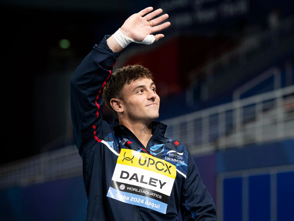 Tom Daley bei den Weltmeisterschaften im Wassersport 2024.  - Copyright: Deepbluemedia/Contributor/Mondadori Portfolio via Getty Images