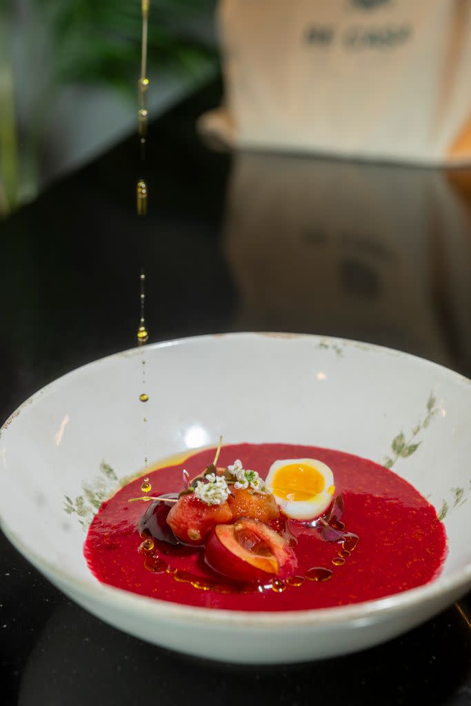 Gazpacho de frutos rojos, receta de Rodrigo de la Calle