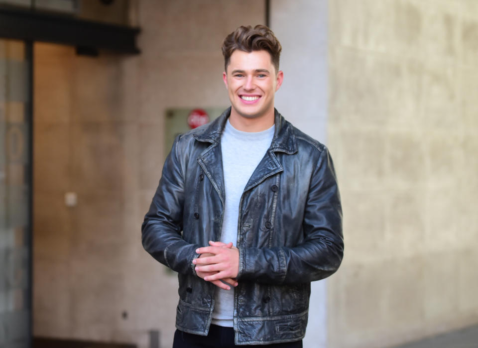 Curtis Pritchard outside Radio 1 studios where he announced that will join The Greatest Dancer as the receptionist.