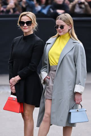 <p>Stephane Cardinale - Corbis/Corbis via Getty</p> Reese Witherspoon and her daughter, Ava Phillippe, attend the Fendi Haute Couture show at Paris Fashion Week