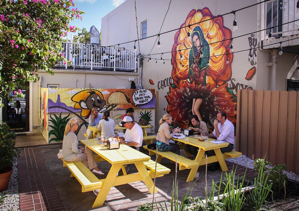 Patio area of Cholo Soy Cocina January 17, 2017, located at 3715 S. Dixie Highway, West Palm Beach.